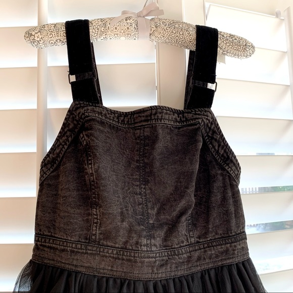 Anthro Denim tulle midi dress - Picture 7 of 12